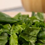 Sliced spinach